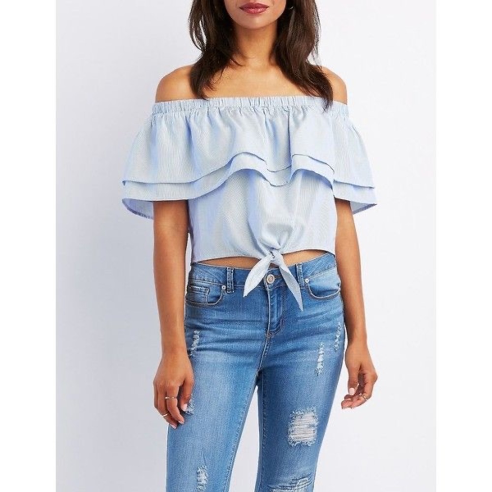 Off shoulder crop top